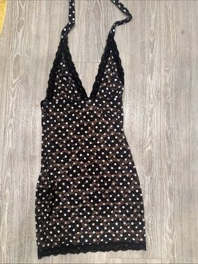 I.AM.GIA Black Polka Dot Mini Dress